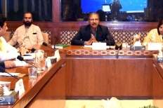 Pakistani Senate Subcommittee on Human Rights meets at Parliament House in Islamabad on April 17, 2025.