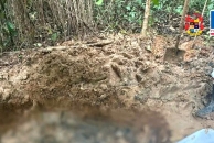 Mass grave where bodies of eight Christian leaders were found in Calamar, Colombia on July 1, 2025.