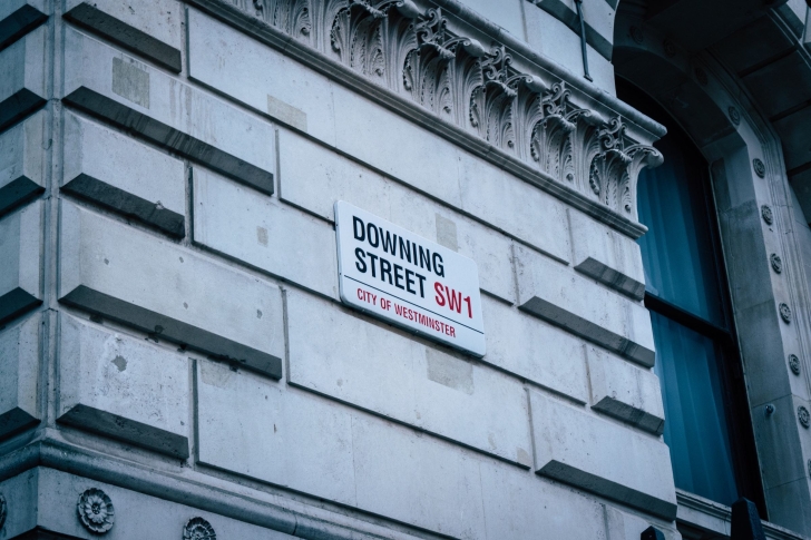 Residence of the British Prime Minister, Downing Street, London.