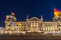 Reichstag building in Berlin, seat of the Bundestag. 