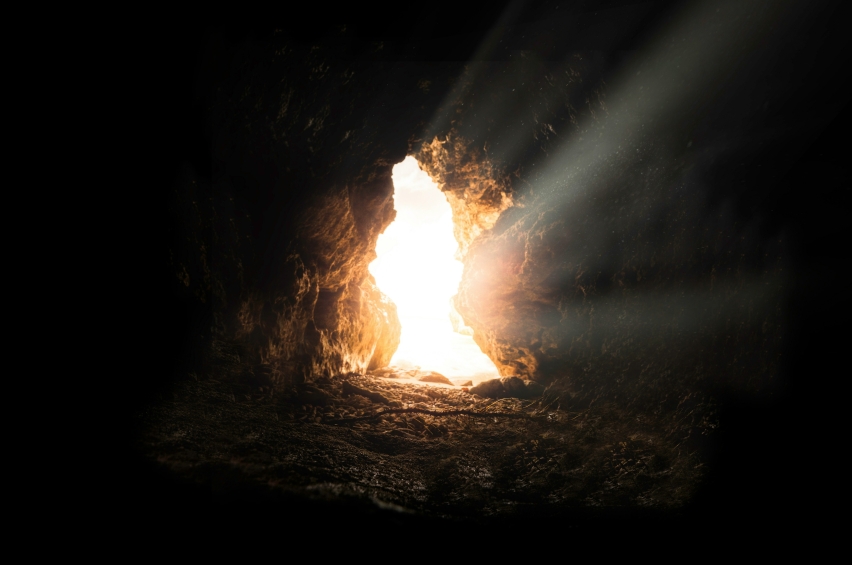 opening in the cave