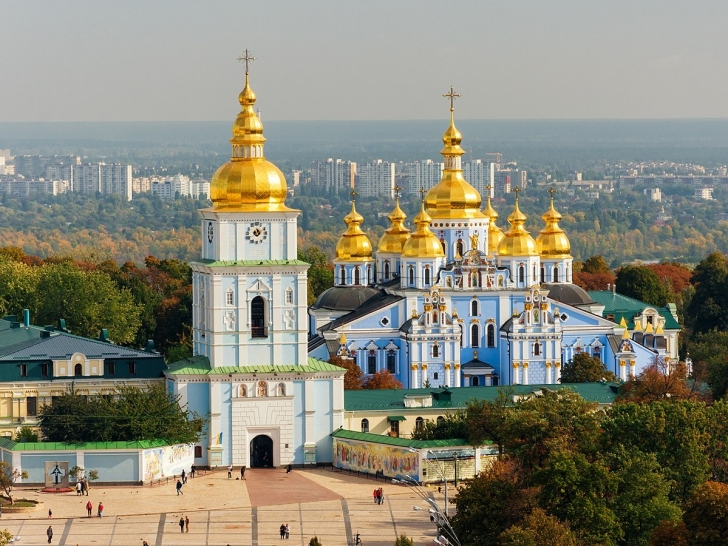 Monastery of St. Michael of the Golden Domes in Kyiv, Ukraine. 