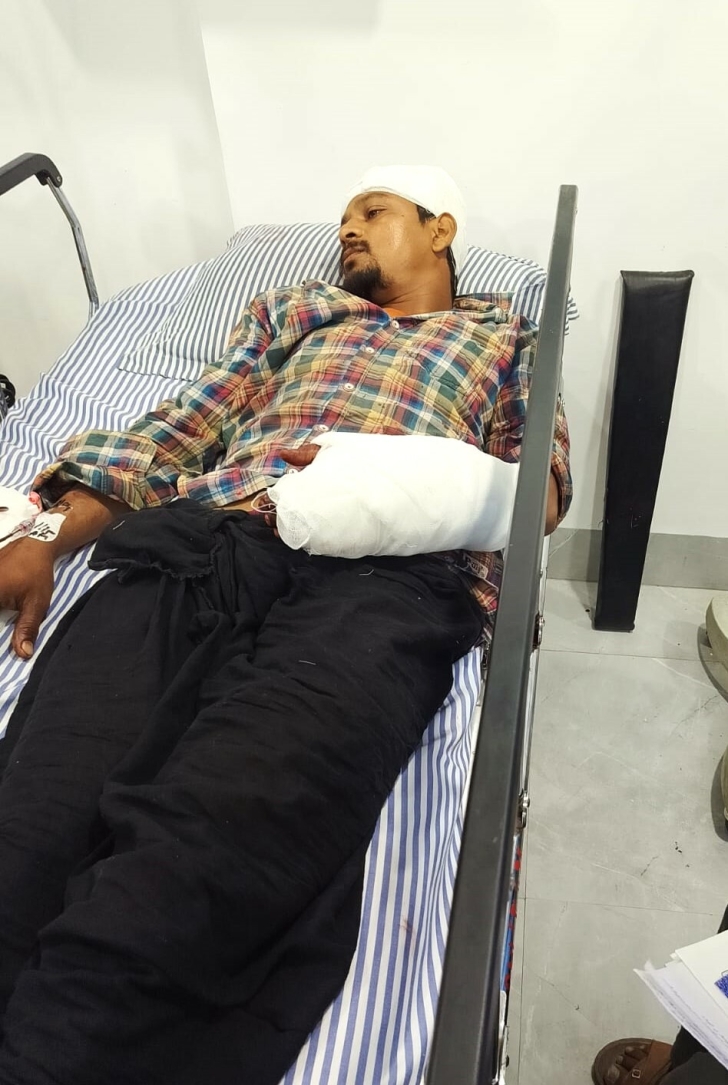 Gurdeep Singh, attacked along with his brother, Pastor Gurjeet Singh, in Amritsar District, Punjab state, India on April 18, 2024.