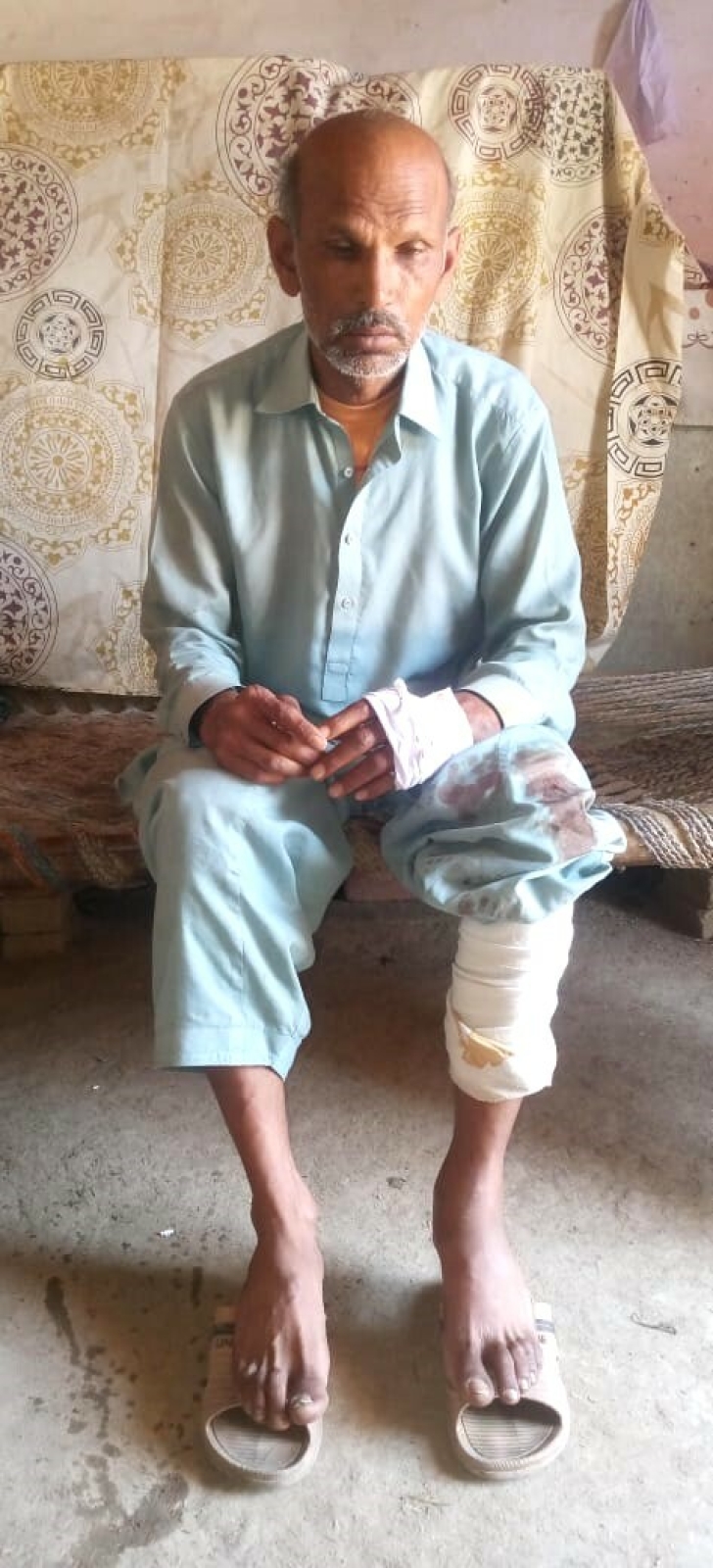 Muslims attacked Ashraf Yousaf and his land in Toba Tek Singh District, Punjab Province, Pakistan on April 16, 2024.