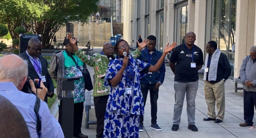 A group of African delegates at the United Methodist General Conference in Charlotte,