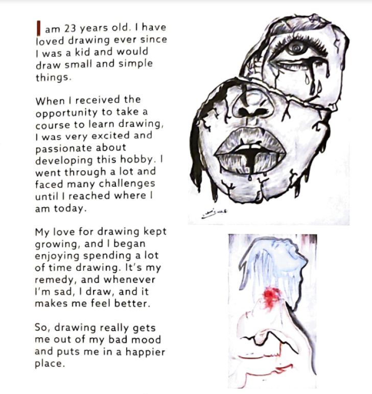 Art and text from artist in Healing Art Prayer Guide. 