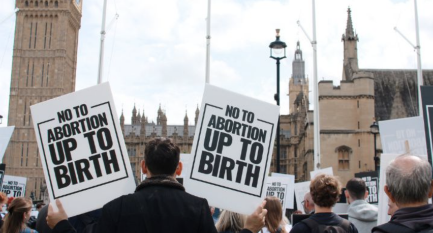 Protests in front of the UK Parliament