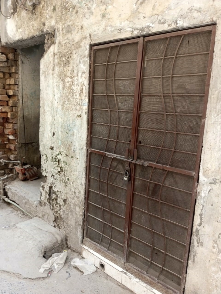 One of the locked homes of Christians who fled Cantonment area of Lahore, Pakistan after blasphemy allegation on June 4, 2024.