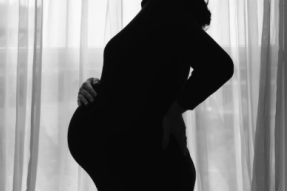Pregnant woman silhouette