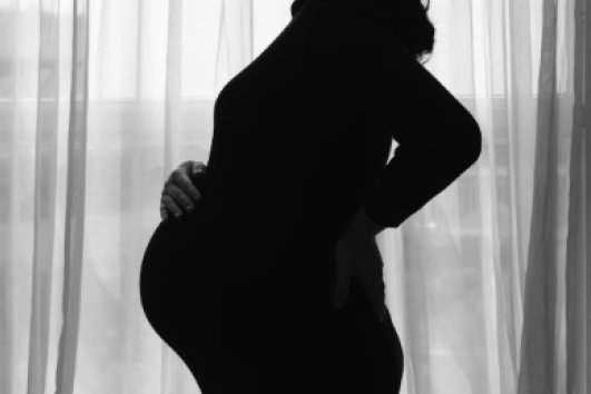 Pregnant woman silhouette