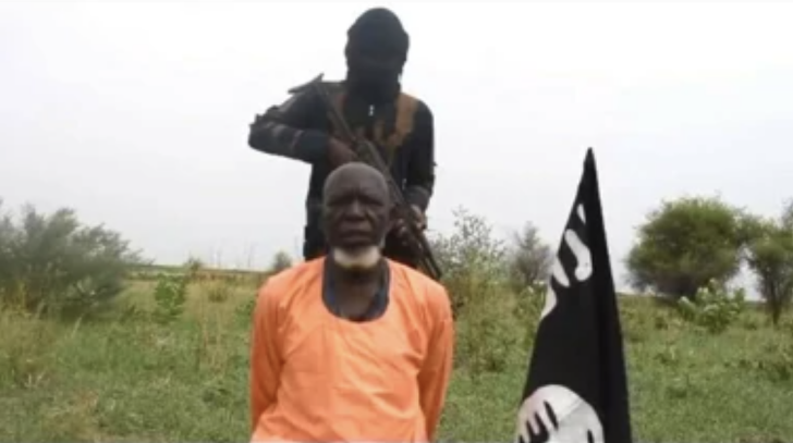 The Rev. Paul Musa of the COCIN in Gamboru Ngala, Borno state, Nigeria, in image reportedly released by Boko Haram. 
