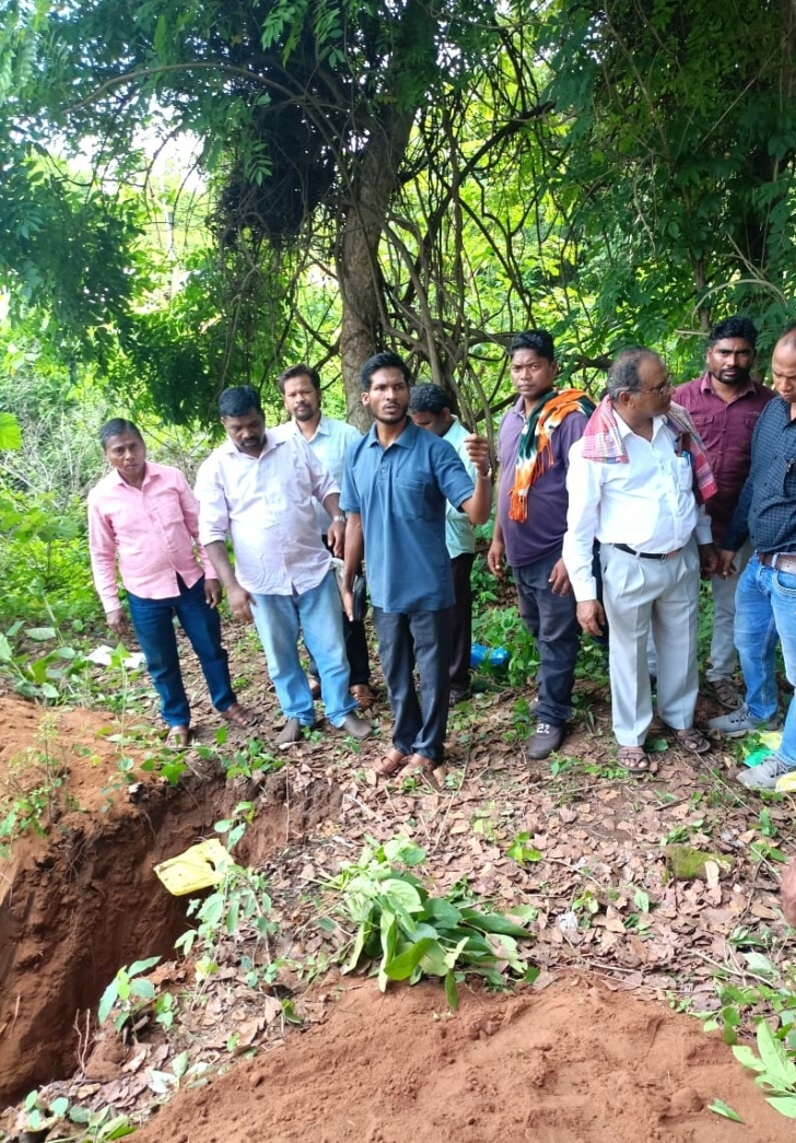 Christians at burial of Bindu Sodi in Dantewada District, Chhattisgarh state, India, June 2024. 