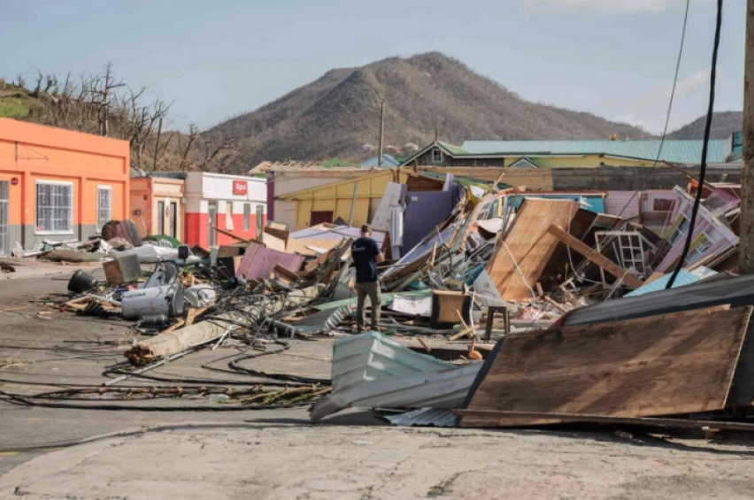 Hurricane damage on Grenada