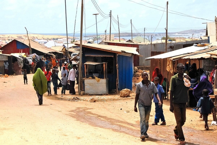 Street in Kismayo, Lower Juba Region, Somalia.