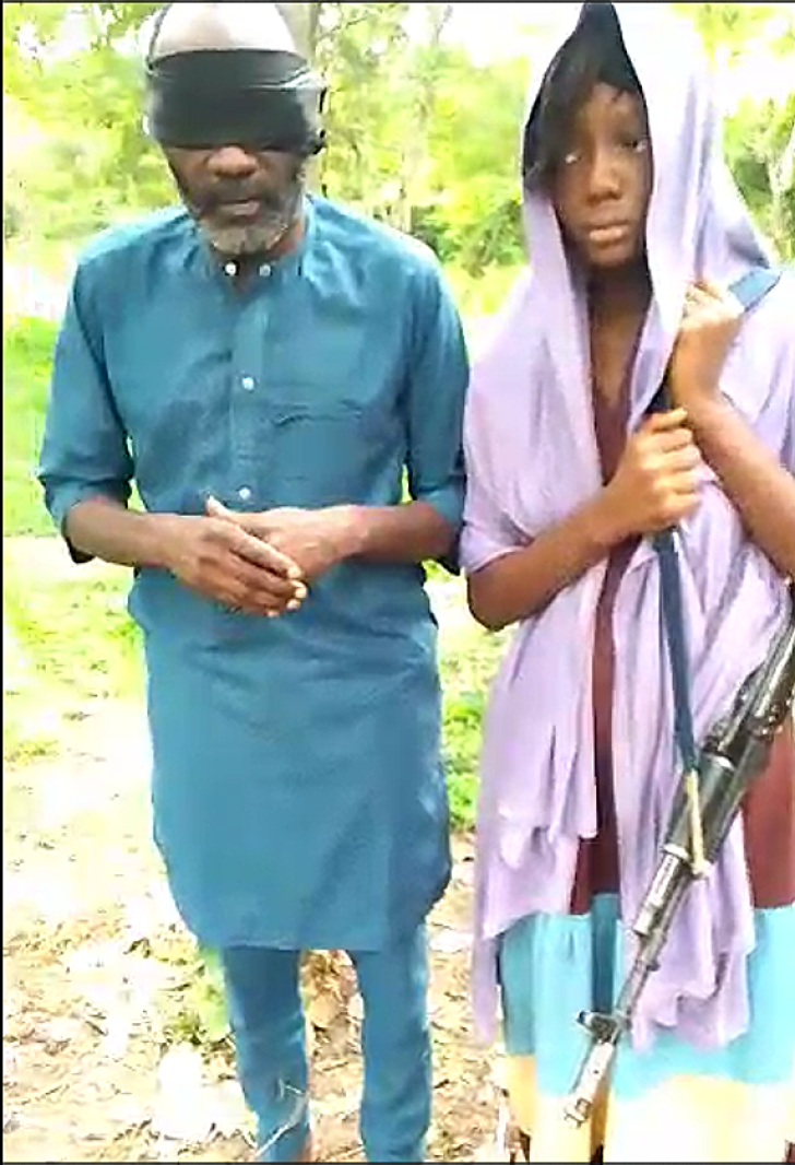 Pastor Isa Andrew and daughter Grace Isa Andrew, 13, in video appeal for ransom.