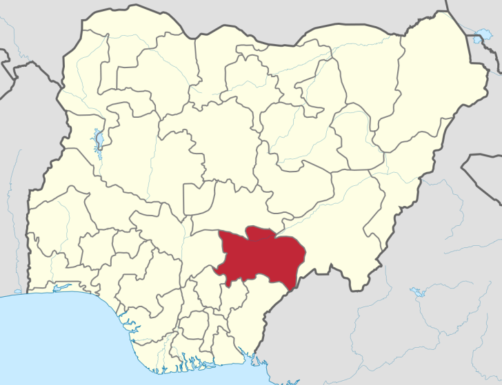 Location of Benue state, Nigeria.