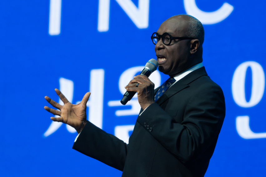 Rev. Prof. Kwabena Asamoah-Gyadu speaking at the Fourth Lausanne Congress on World Evangelism