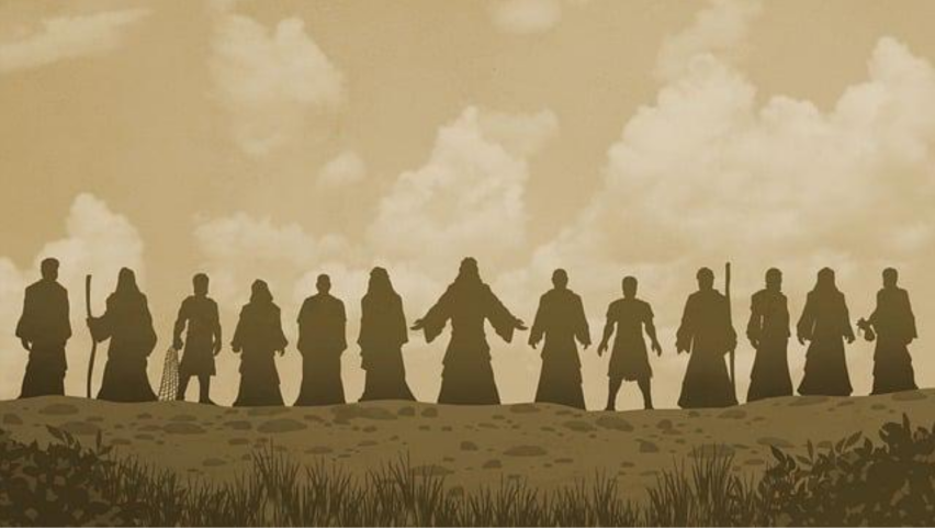 Jesus and the twelve apostles