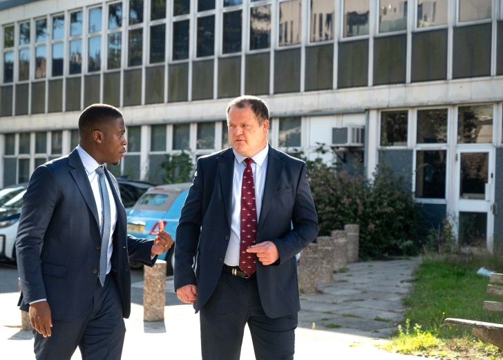 Adam Smith-Connor (right, with attorney) is appealing a conviction for breaching a U.K. “buffer zone” outside an abortion clinic. 