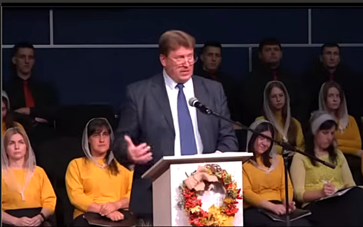 The Rev. Nikolay Romanyuk speaking against Christians fighting in Ukraine.