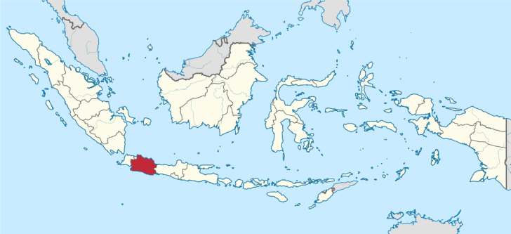 Location of West Java Province, Indonesia.