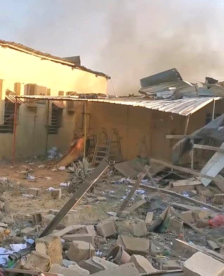 Baptist church building bombed in Al-Azba area in Khartoum North, Sudan on Dec. 20, 2024.