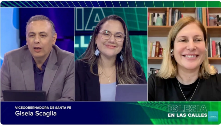 Pastor Alejandro Espinola, Paula Rodriguez and Vice Governor Gisela Scaglia