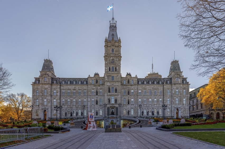 Parliament Building of Quebec, in Quebec City, Canada, home to the National Assembly of Quebec.