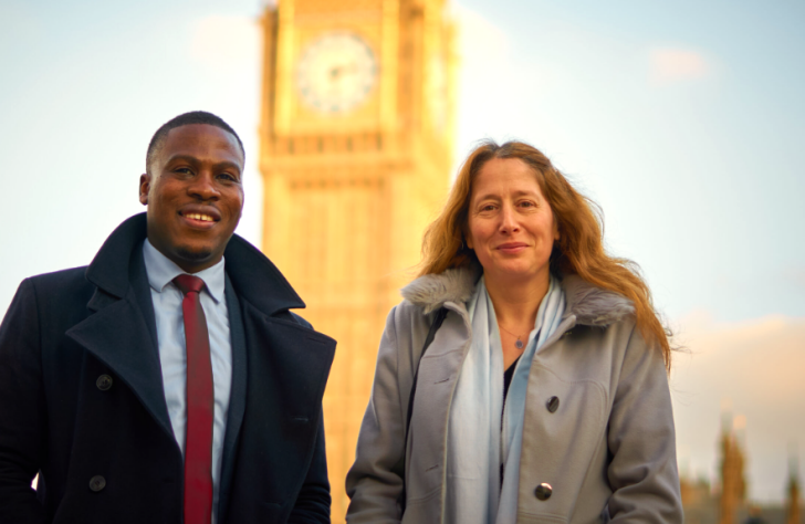 Isabel Vaughan-Spruce with Jeremiah Igunnubole, legal counsel for ADF UK.