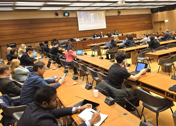 Event on religious rights during U.N. Human Rights Council in Geneva on March 11, 2025.