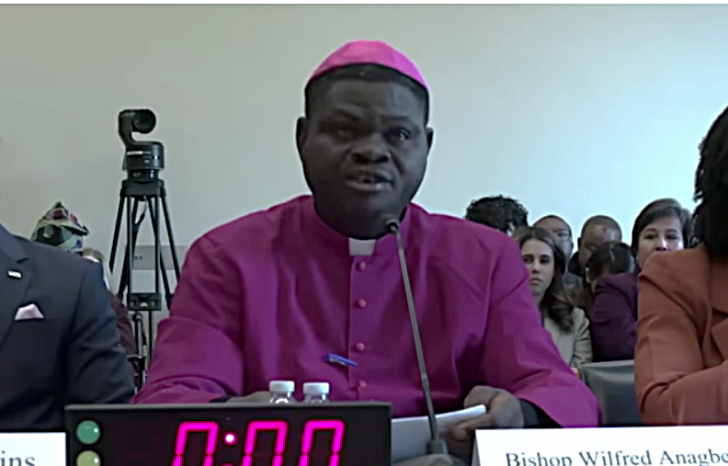 Bishop Wilfred Chikpa Anagbe of the Catholic Diocese of Makurdi, Benue state, Nigeria, testified on atrocities before a U.S. panel on March 12, 2025.