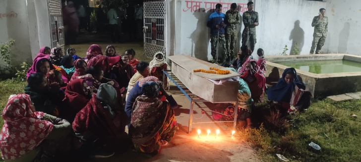 Burial of Pastor Subhash Baghel on Jan. 27, 2025 in Bastar District, Chhattisgarh state, India.