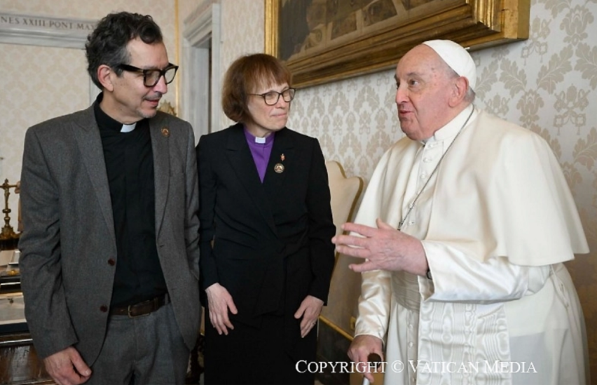 Representatives of the World Methodist Council meet with Pope Francis at the Vatican.