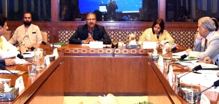 Pakistani Senate Subcommittee on Human Rights meets at Parliament House in Islamabad on April 17, 2025.