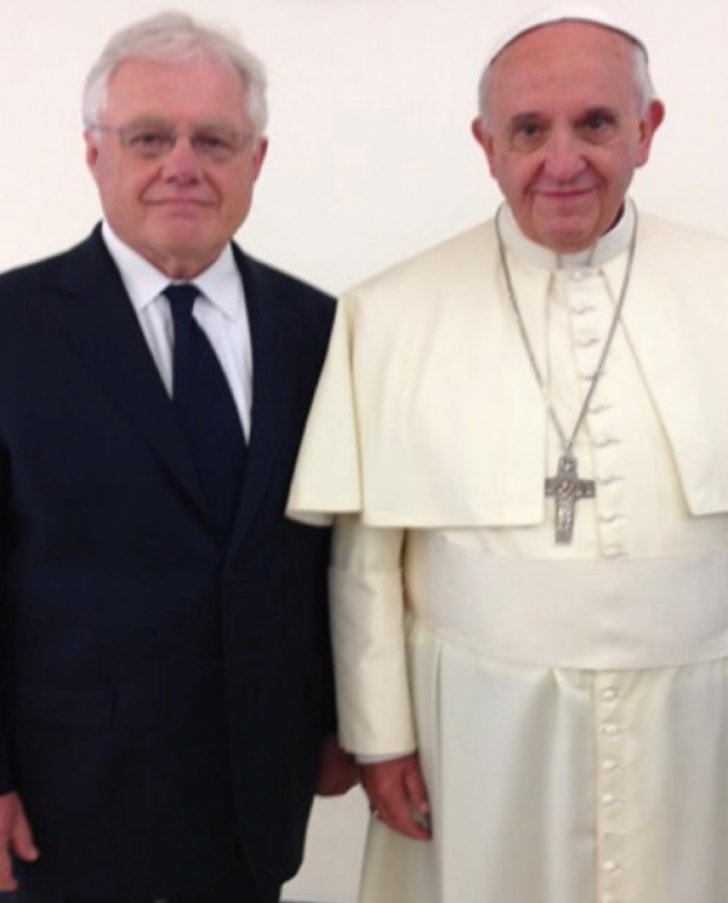 Dr. Brian Stiller with Pope Francis