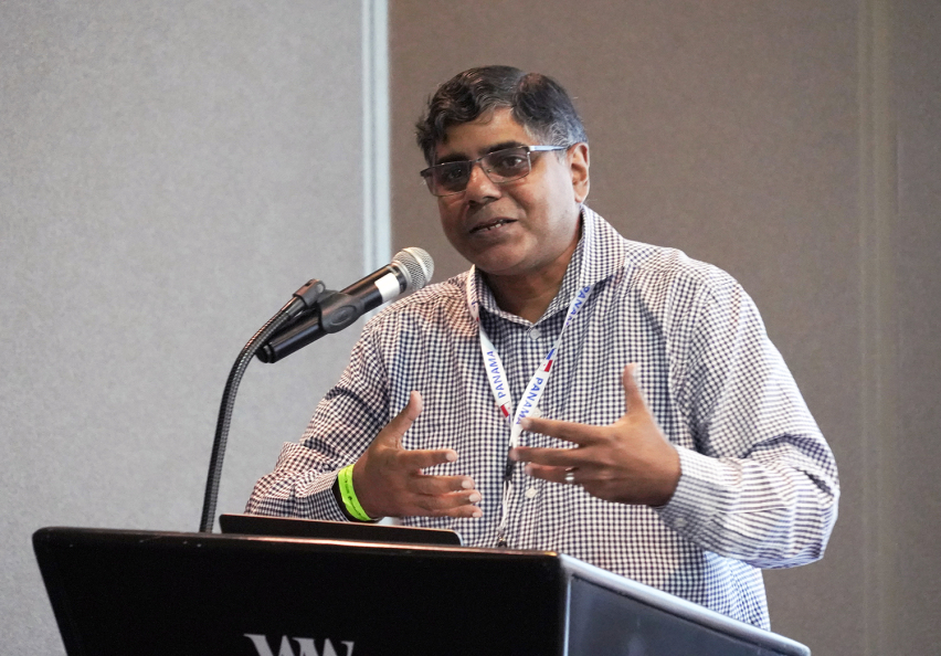 Manik Corea of Singapore speaks during the COALA3.0 conference