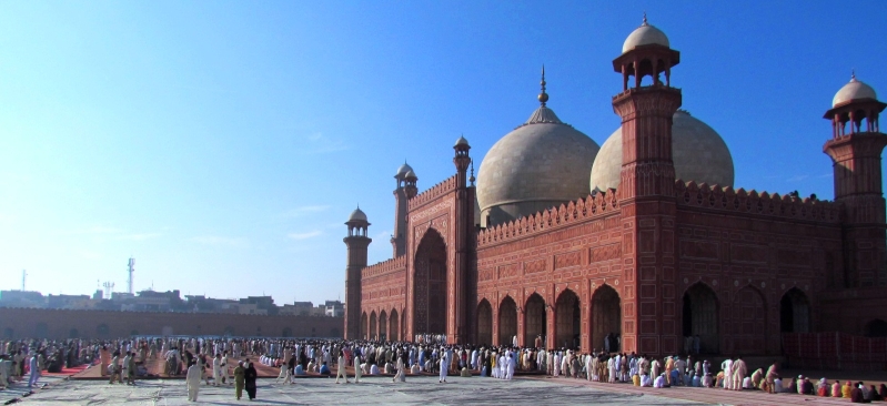 Eid prayers at the Badshahi Mosque in Lahore.