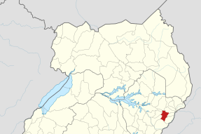 Location of Mbale District, Uganda.