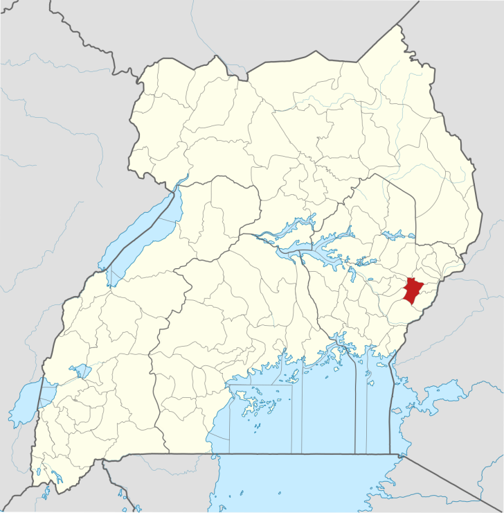 Location of Mbale District, Uganda.