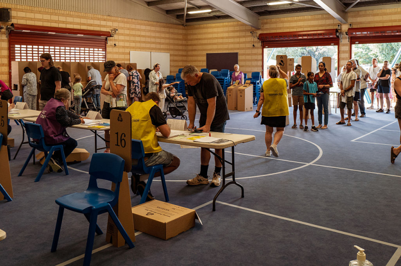 Wandina Primary School voting Location on May 03, 2025 in Geraldton, Australia