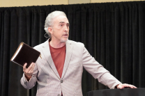 Mark Yarbrough, president of Dallas Theological Seminary, delivers a keynote address on the full narrative of Scripture during the Evangelical Press Association’s annual convention on May 6, 2025, at the Hilton Conference Center in Branson, Missouri