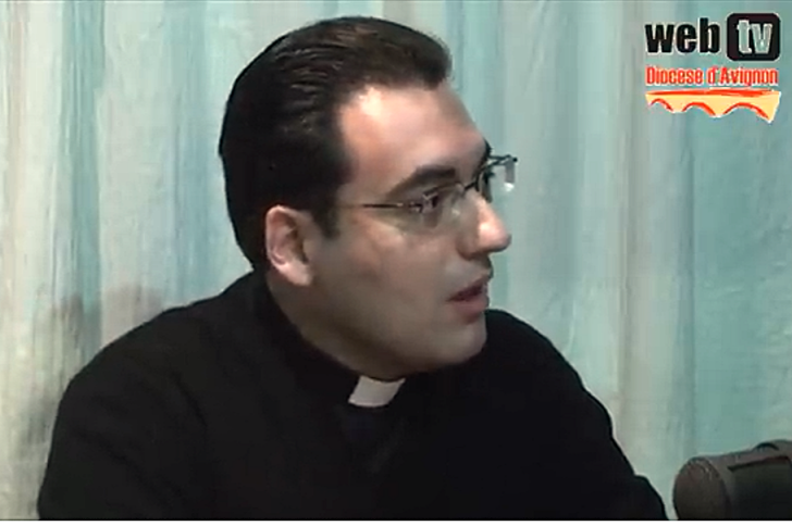 The Rev. Laurent Milan of Parish Church of Our Lady of Good Repose on the outskirts of Avignon, France, in interview on Diocese of Avignon Web TV.