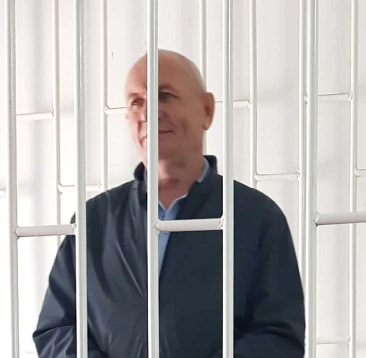 The Rev. Pavel Shreider at start of trial at Birinchi May (Pervomaisky) District Court, Bishkek, Kyrgyzstan on April 17, 2025.