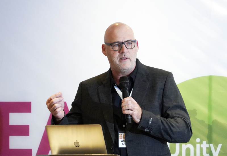 Adriaan Adams speaking at AEA General Assembly in Nairobi, Kenya