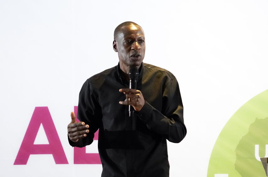 Rev. David Ewagata speaks at the AEA General Assembly in Nairobi on May 23