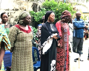 The faithful of King’s Worship Chapel and Ministry worship in honor of the Rev. David Ayuba Azzaman following his death on May 24, 2025.