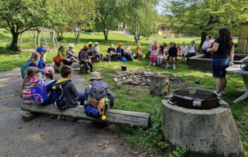A programme for children was held in a nearby park