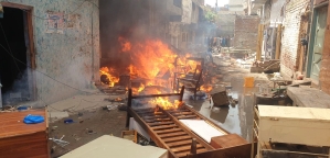 Belongings of Christians burned in Muslim rioting in Jaranwala, Pakistan on Aug. 16, 2023.