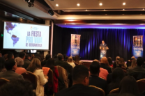 Aaron Lara addresses the participants of the Ibero-American Congress for Life and Family, which is held from June 18 to 21 in Montevideo, Uruguay.