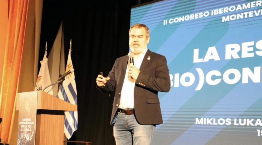 Miklos Lukacs—philosopher, author, columnist, and academic—speaks on “Posthumanism and the Fourth Industrial Revolution” at the Ibero-American Congress for Life and Family in Montevideo, Uruguay.
